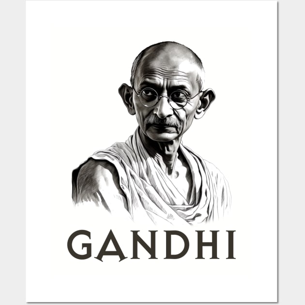 Mahatma Gandhi Wall Art by UrbanLifeApparel